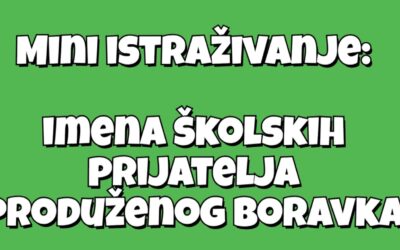 Mini istraživanje o imenima prijatelja iz produženog boravka