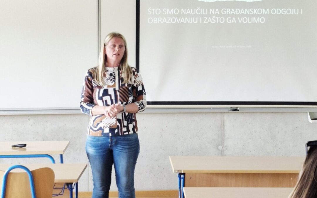 Lezione presso la Facoltà di pedagogia di Fiume sull’Educazione civica